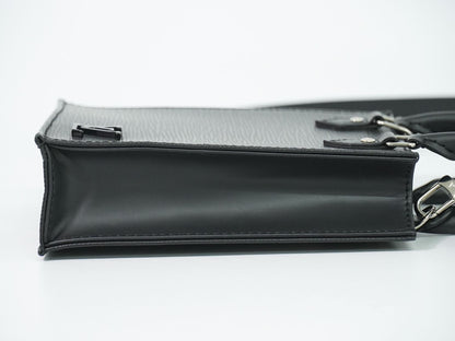 Louis Vuitton LV Petite Sac Plat Epi Leather 2-Way Shoulder Bag Noir Black — view 4