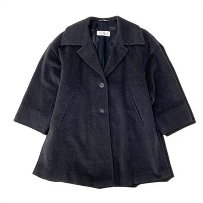 Max Mara Chesterfield a Line Wool Coat 38 Dark Gray — view 2