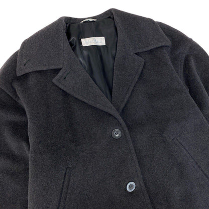 Max Mara Chesterfield a Line Wool Coat 38 Dark Gray — view 5