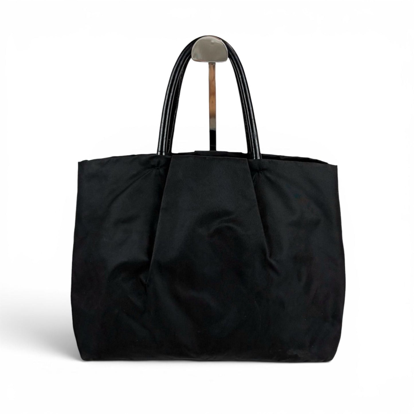 Prada Big Ribbon Tote Bag Mini Big Mini Black Nero Tessuto Nylon Gold Ceremonies — view 2
