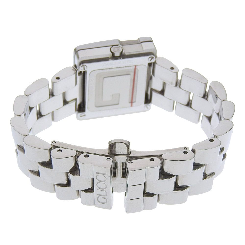 Gucci Square Stainless Steel Quartz Analog Display Black Dial Watch — view 5
