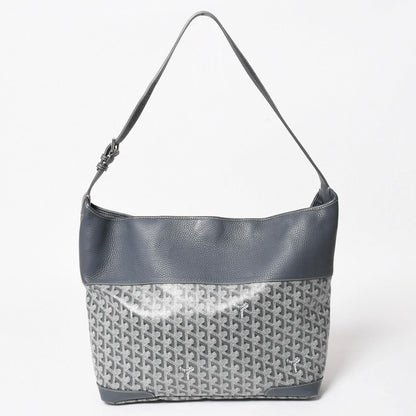 Goyard Grenadine Messenger Bag Leather Gray Silver