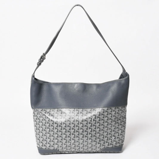 Goyard Grenadine Messenger Bag Leather Gray Silver