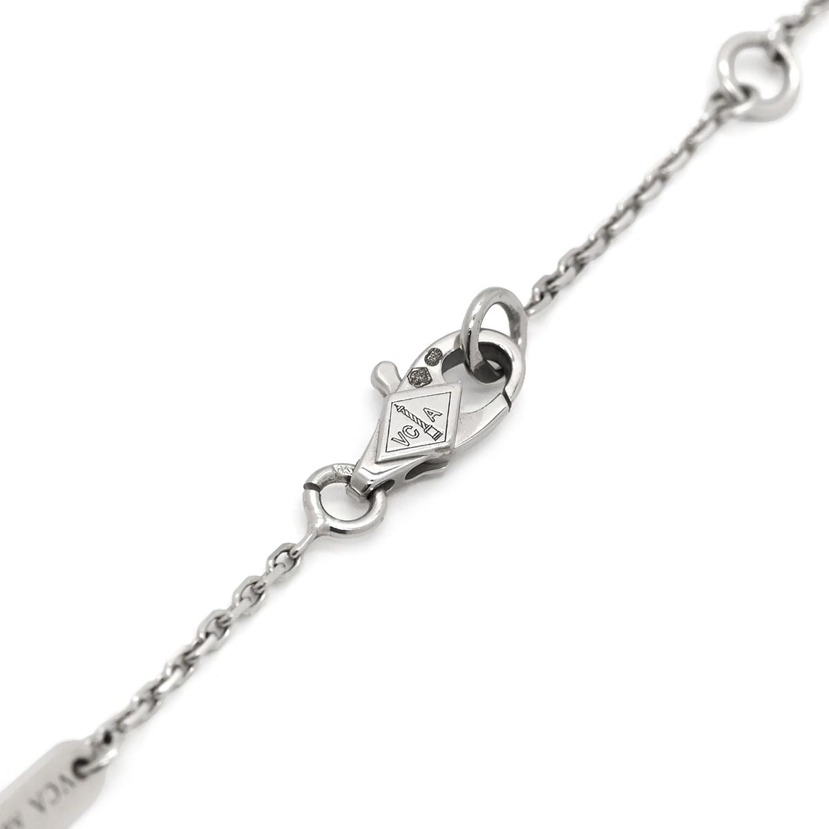 Van Cleef & Arpels Necklace Sweet Alhambra Pendant White Gold 750 18K Diamond — view 5