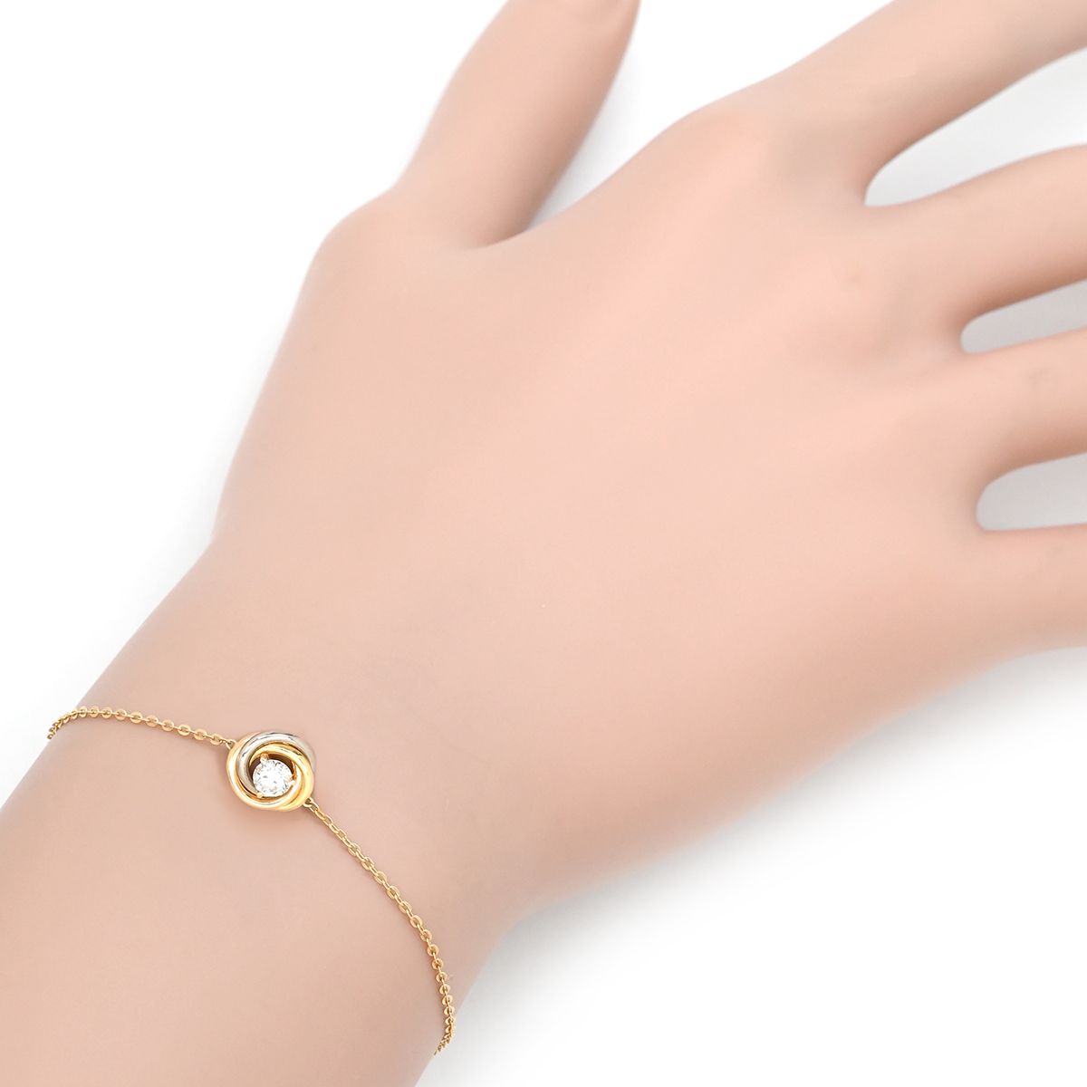 Cartier Bracelet Trinity Diamond Yellow Gold Pink White 15 1 Stone 1 Piece 750 — view 7