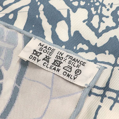 Hermes Scarf Carre 90 Silk Blue Multicolor le Voyage — view 4
