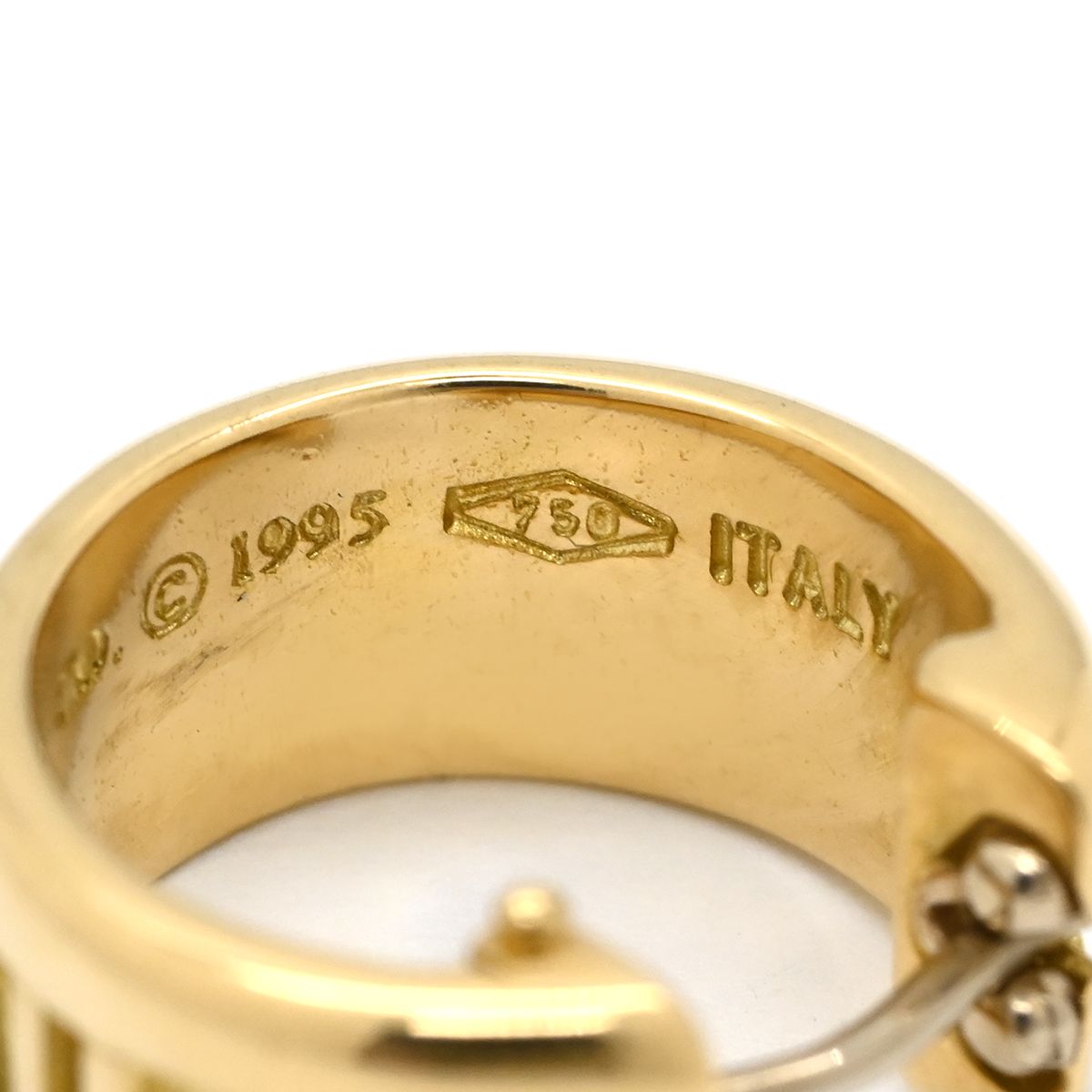 Tiffany & Co Earrings Atlas Hoop Yellow Gold T& 18K Roman Numerals — view 7