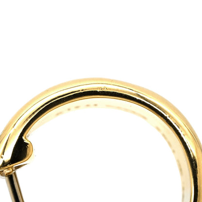 Tiffany & Co Earrings Atlas Hoop Yellow Gold T& 18K Roman Numerals — view 5