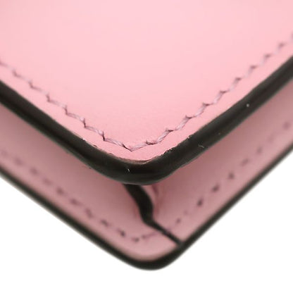 Fendi Shoulder Bag Micro Flat Leather Pink Silver Compact Wallet Mini — view 4