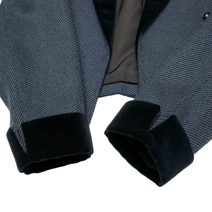Saint Laurent Vintage Diffusion Femme Jacket M Cropped Blazer Velveteen Contrast — view 4