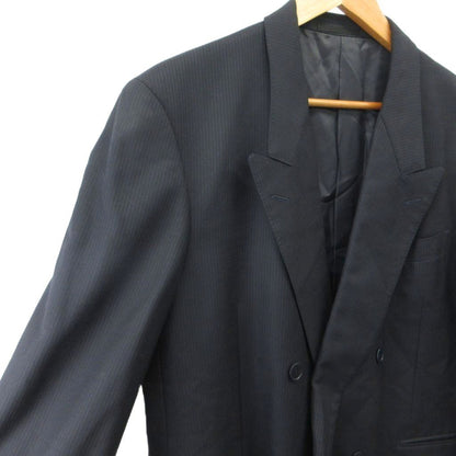 Saint Laurent Suit Set Jacket Pants Wool Be4 Navy Dark Blue Double Breasted — view 4