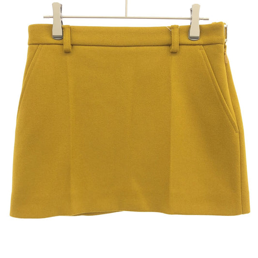 Gucci Wool Mini Skirt Mustard Yellow 36