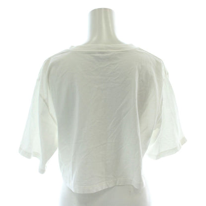 Celine T-Shirt Short Sleeve Cropped Short Length Logo S White MW — view 3