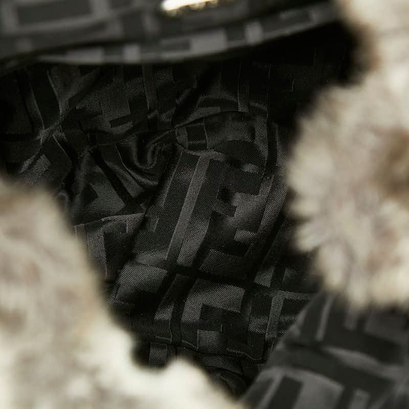 Fendi Zucca Backpack Gray Suede — view 8