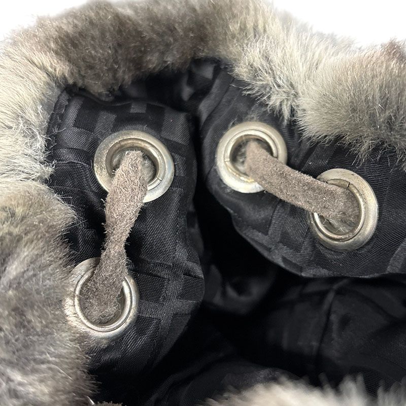 Fendi Zucca Backpack Gray Suede — view 6