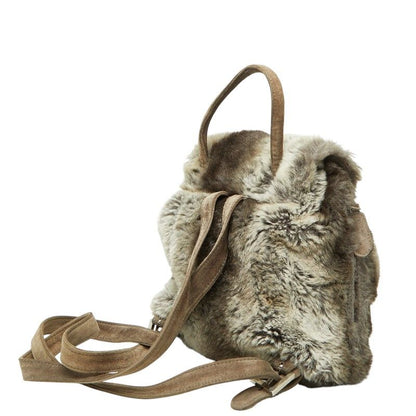 Fendi Zucca Backpack Gray Suede — view 2