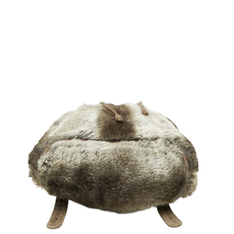 Fendi Zucca Backpack Gray Suede — view 3