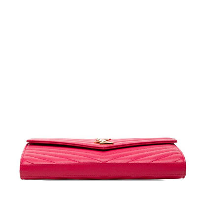Saint Laurent Cassandra Classic Crossbody Chain Wallet Shoulder Bag YSL Logo — view 3
