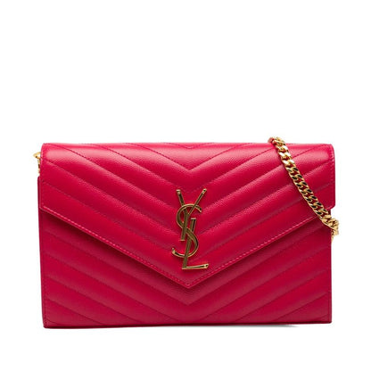 Saint Laurent Cassandra Classic Crossbody Chain Wallet Shoulder Bag YSL Logo