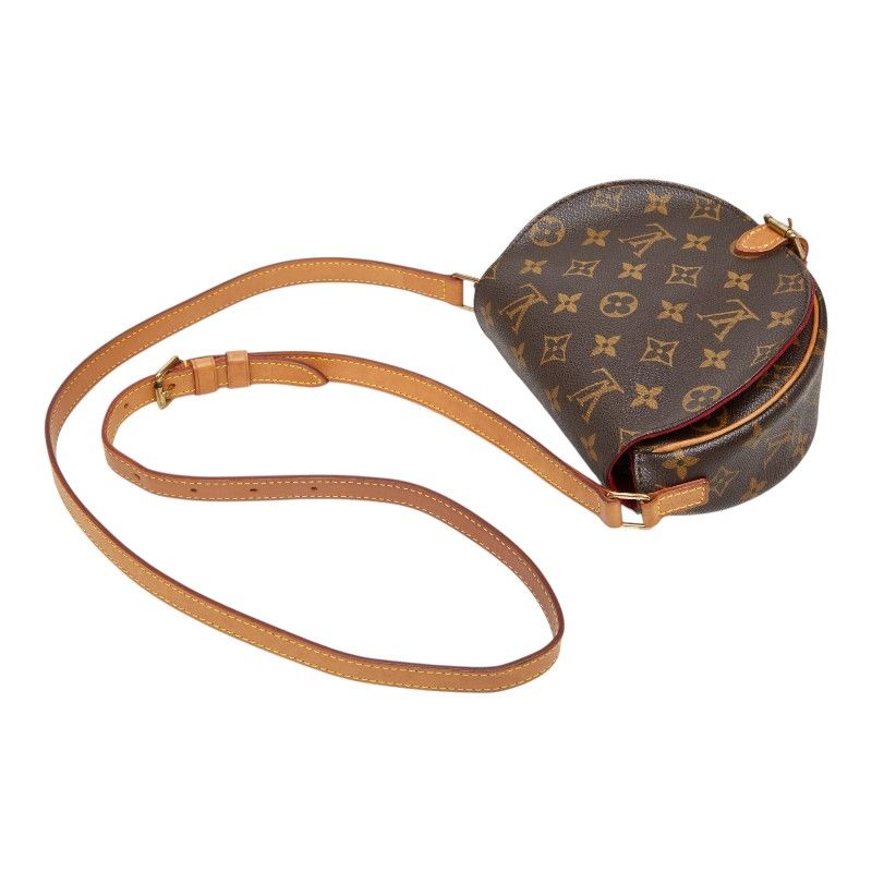 Louis Vuitton Monogram Tambourine Crossbody Shoulder Bag Brown Leather — view 4