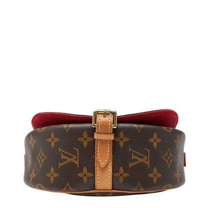 Louis Vuitton Monogram Tambourine Crossbody Shoulder Bag Brown Leather — view 3
