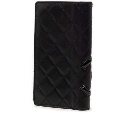 Chanel Cambon Line CC Logo Wallet Black Leather — view 2