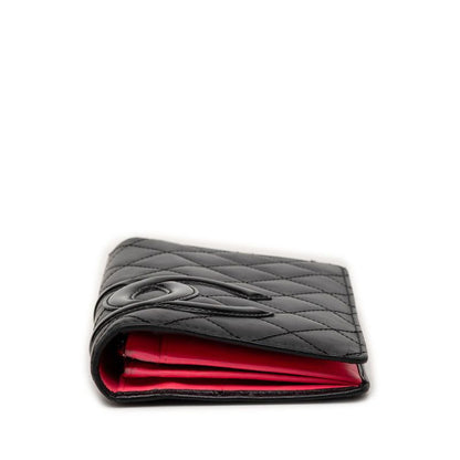 Chanel Cambon Line CC Logo Wallet Black Leather — view 3