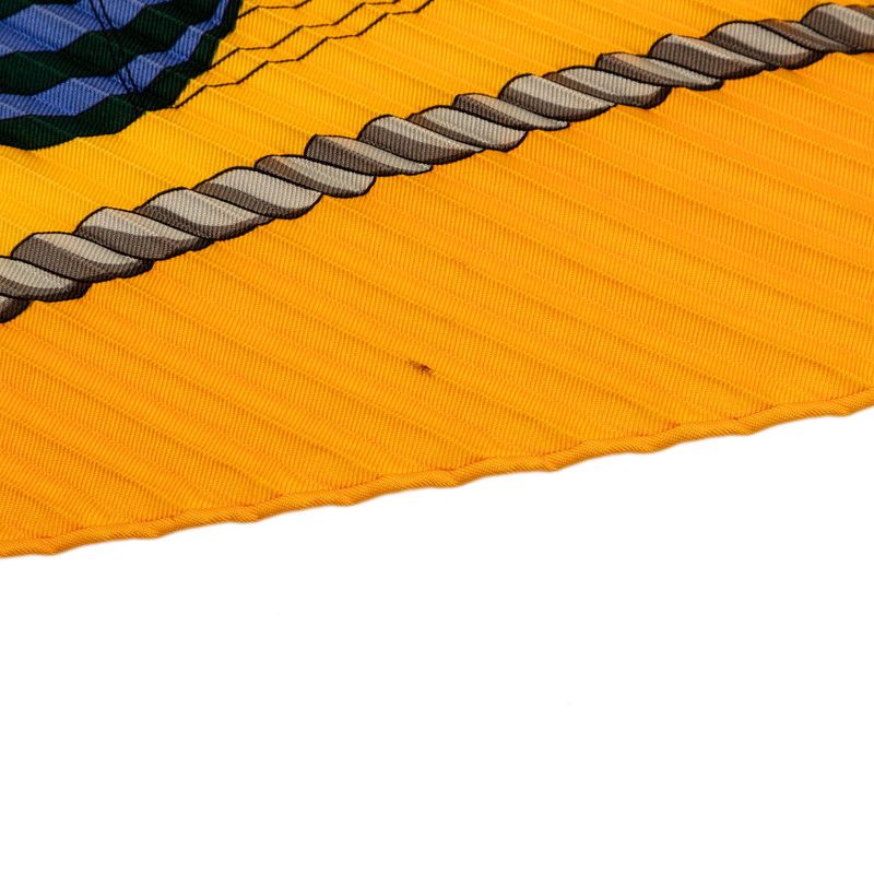 Hermes Puri Carre les Folies du Ciel Madness in the Sky Scarf Orange Silk — view 8