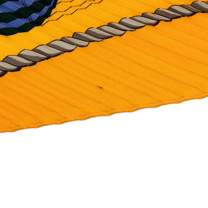 Hermes Puri Carre les Folies du Ciel Madness in the Sky Scarf Orange Silk — view 8