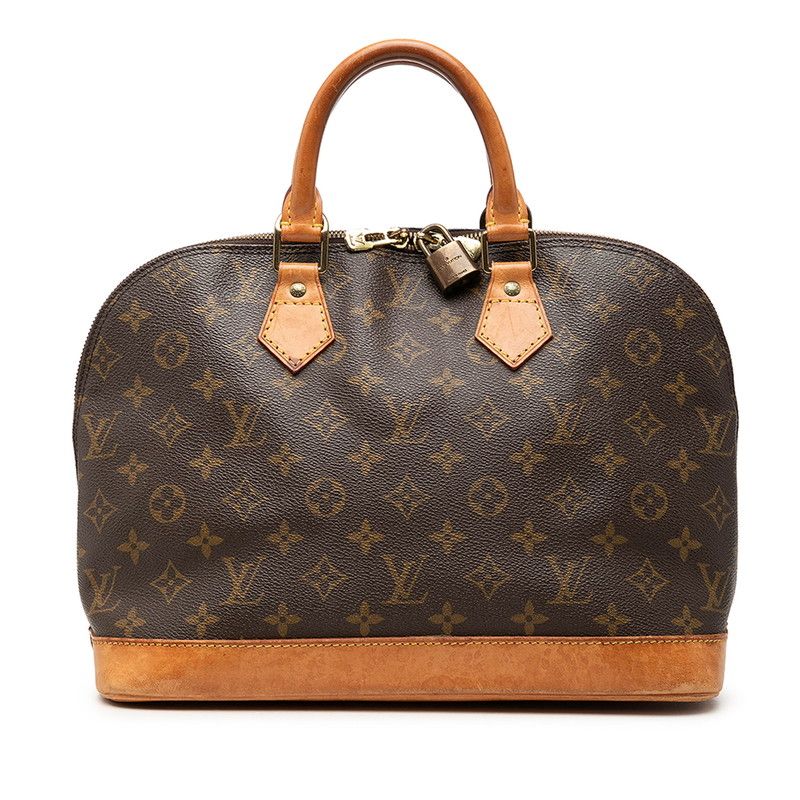 Louis Vuitton Monogram Alma PM Handbag Brown Leather