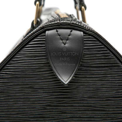 Louis Vuitton Epi Speedy 25 Mini Boston Bag Noir Black Leather — view 5