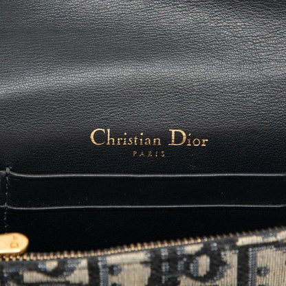 Dior Oblique Belt Bag Beige Navy Canvas Leather — view 5