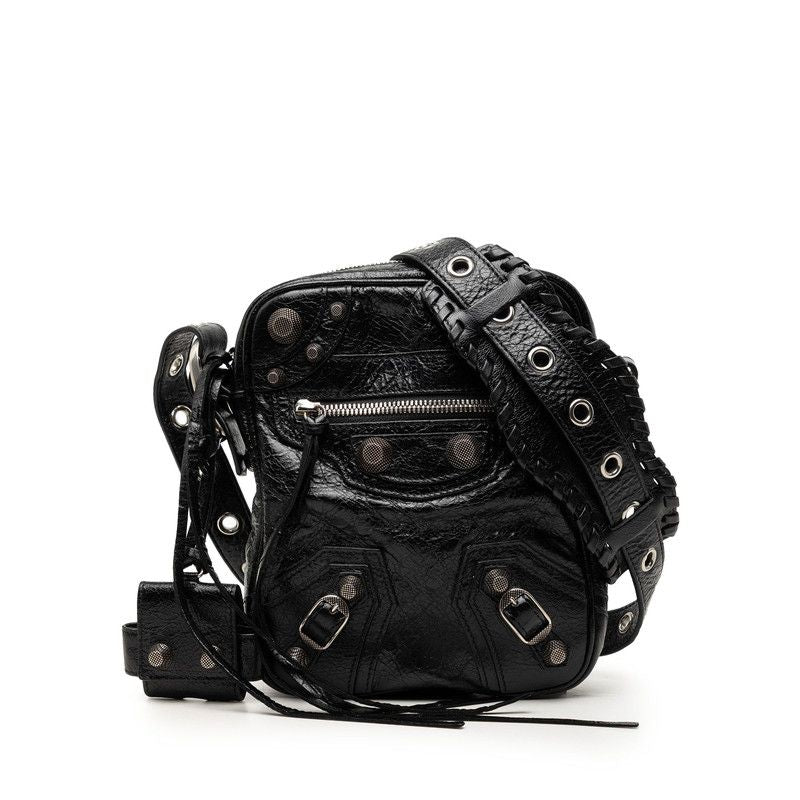 Balenciaga Le Cagole Crossbody Shoulder Bag Black Leather