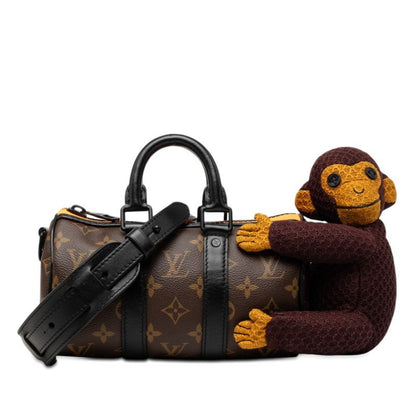 Louis Vuitton Monogram Keepall XS LV Friend 2-Way Shoulder Bag Brown Leather
