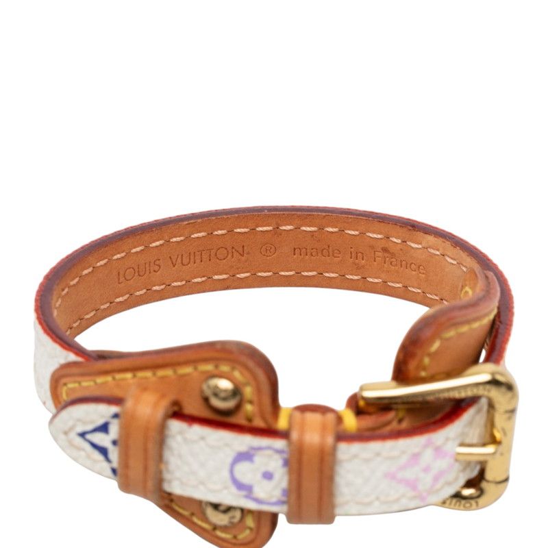 Louis Vuitton Monogram Bracelet Theda PM White Multicolor Leather — view 6