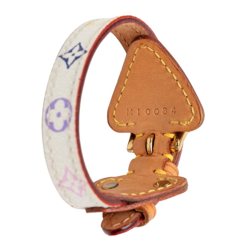 Louis Vuitton Monogram Bracelet Theda PM White Multicolor Leather — view 5