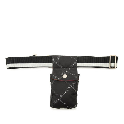 Chanel Travel Line Waist Bag Pouch Black Nylon