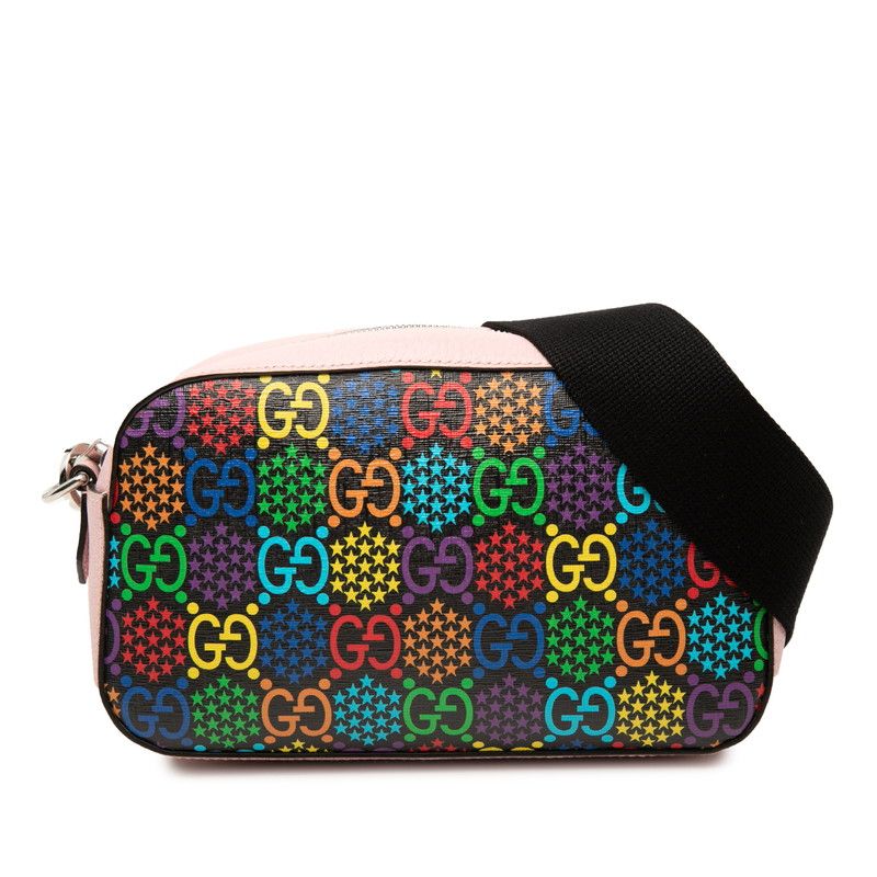Gucci GG Psychedelic Crossbody Shoulder Bag Pink Multicolor Leather