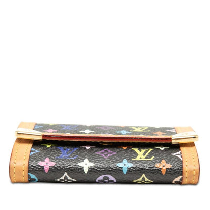 Louis Vuitton Monogram Multicolor Porte-Monnaie Plastic Coin Case Noir Black — view 3