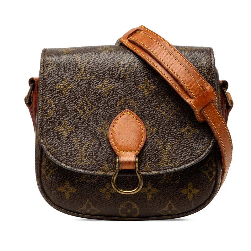 Louis Vuitton Monogram Saint Cloud PM Crossbody Shoulder Bag Brown Leather