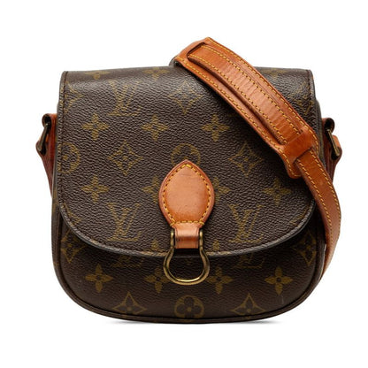 Louis Vuitton Monogram Saint Cloud PM Crossbody Shoulder Bag Brown Leather
