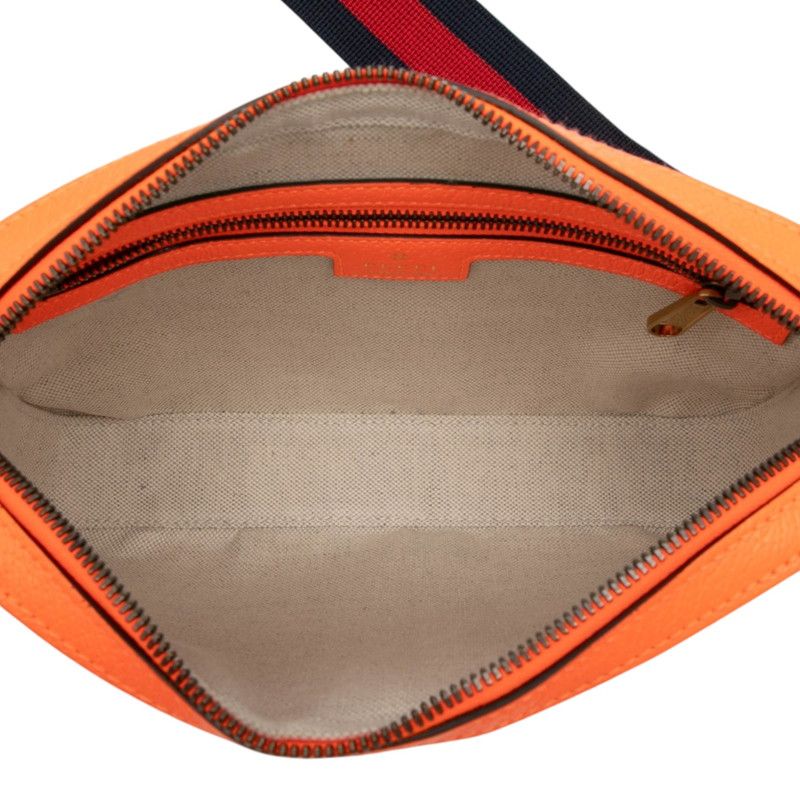 Gucci Ophidia GG Supreme Shoulder Bag Cross Orange Beige Leather — view 4