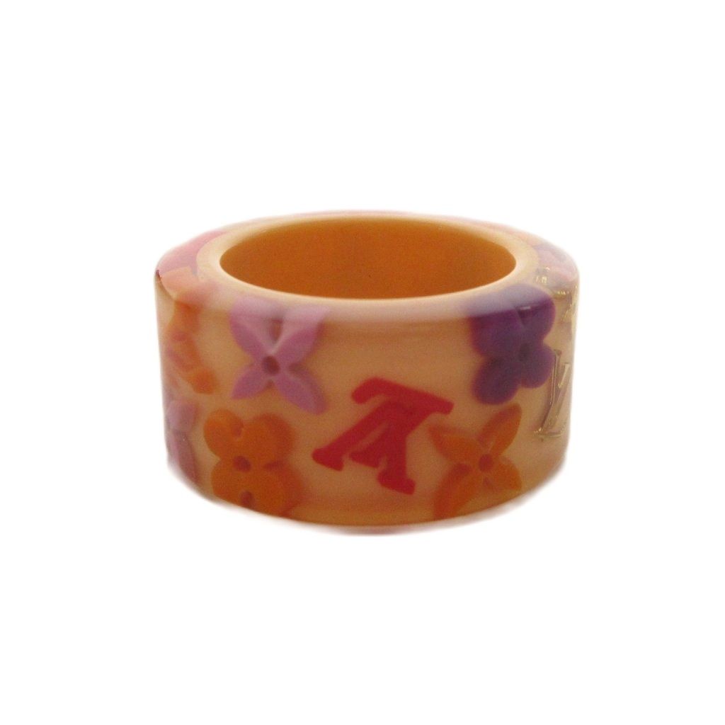 Louis Vuitton Bague Farandole Ring Monogram Resin M Beige Red YT — view 6