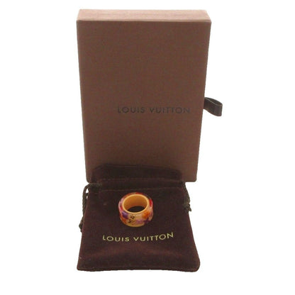 Louis Vuitton Bague Farandole Ring Monogram Resin M Beige Red YT — view 8