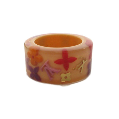 Louis Vuitton Bague Farandole Ring Monogram Resin M Beige Red YT — view 3