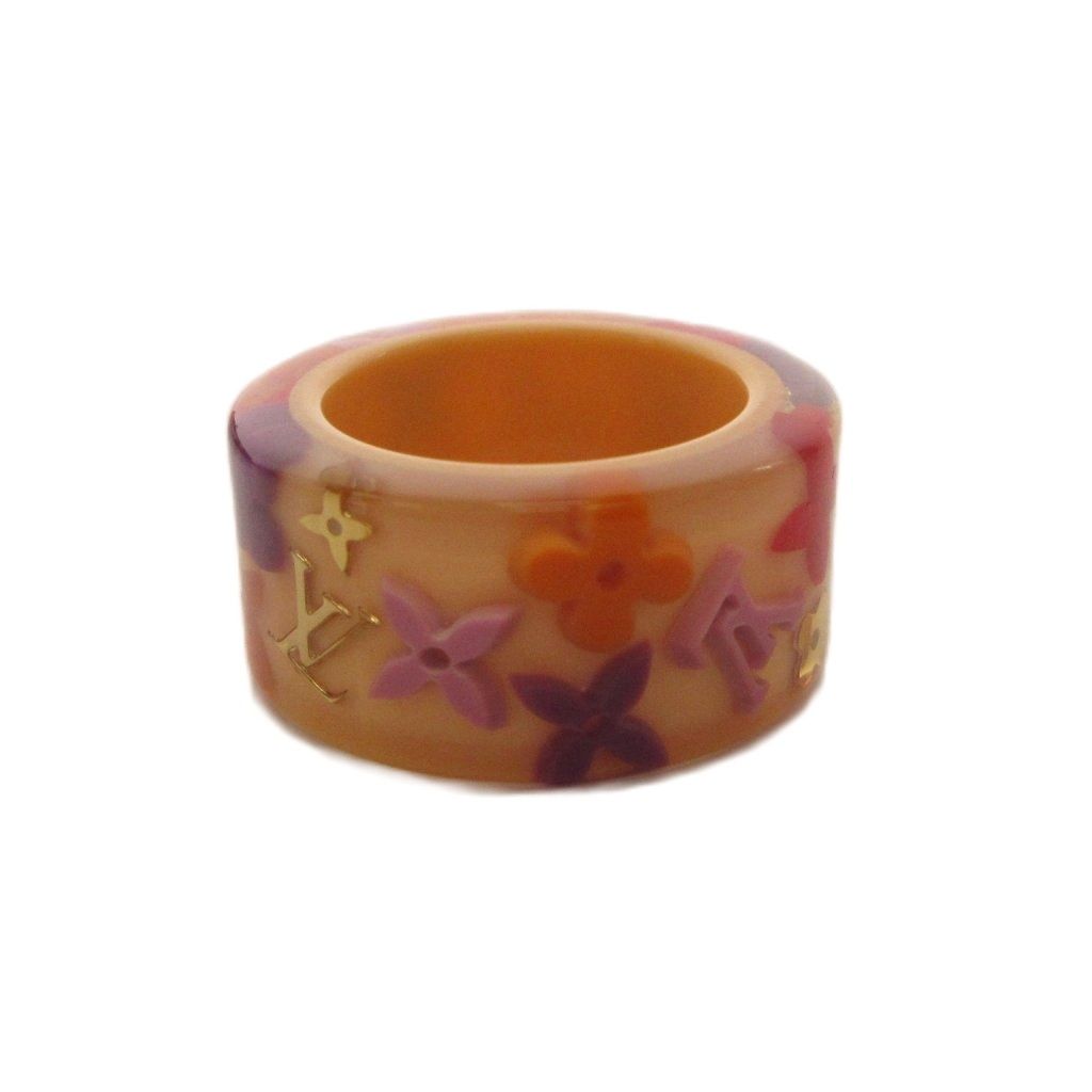 Louis Vuitton Bague Farandole Ring Monogram Resin M Beige Red YT — view 2