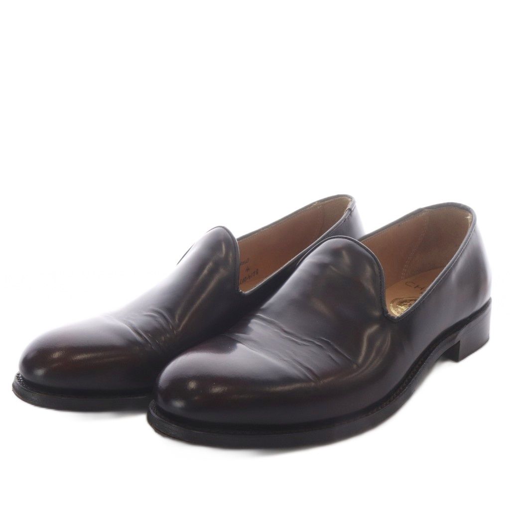 Celine Joseph Cheaney Slip on Shoes British Made Custom Loafers Leather Dark 4