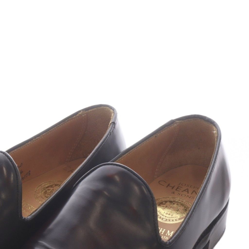 Celine Joseph Cheaney Slip on Shoes British Made Custom Loafers Leather Dark 4 — view 7