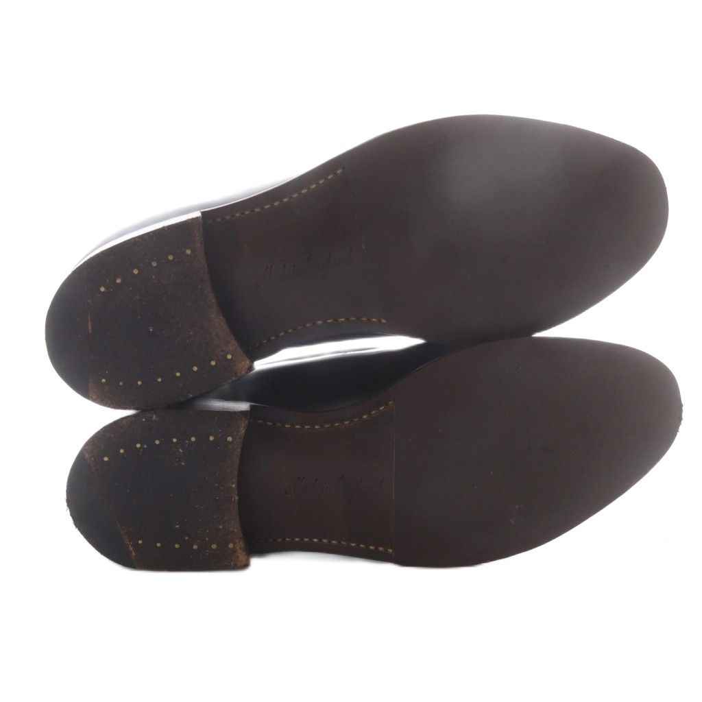 Celine Joseph Cheaney Slip on Shoes British Made Custom Loafers Leather Dark 4 — view 4