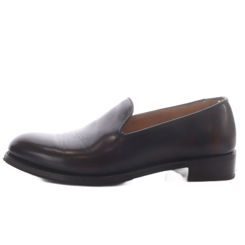 Celine Joseph Cheaney Slip on Shoes British Made Custom Loafers Leather Dark 4 — view 2